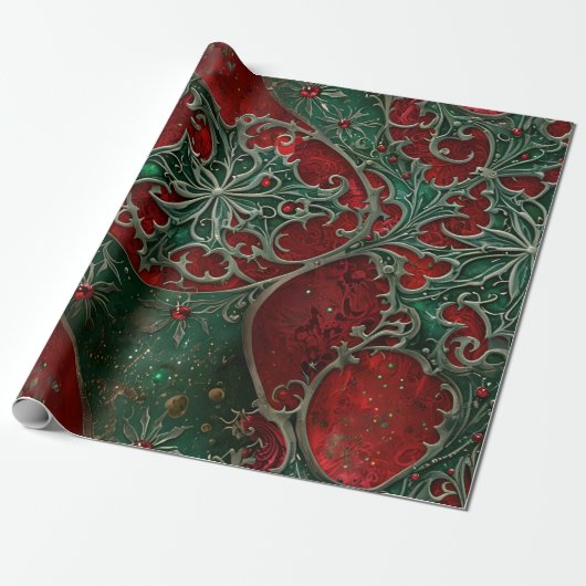 Gothic Weihnachtswrapping Paper Geschenkpapier (Ungerollt)