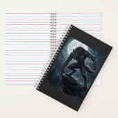 Gothic-Werwolf-Vollmond-Dunkle-Fantasy-Kunst Notizblock (Innen)