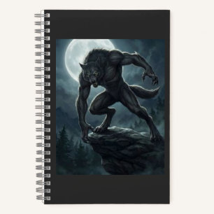 Gothic-Werwolf-Vollmond-Dunkle-Fantasy-Kunst Notizblock