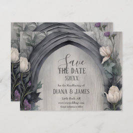 Gothic White Floral Arch Pagan Handfasts Save The Date