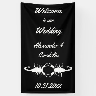 Gothic White Hochzeit Skorpione Custom Banner