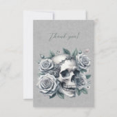 Gothic White Skull Crown of Rose Danke (Vorderseite)