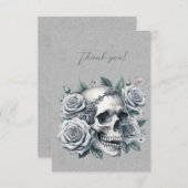 Gothic White Skull Crown of Rose Danke (Vorne/Hinten)