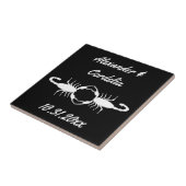 Gothic White Wedding Scorpions Custom Fliese (Seite)