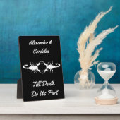 Gothic White Wedding Scorpions Custom Fotoplatte (Seite)