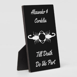 Gothic White Wedding Scorpions Custom Fotoplatte
