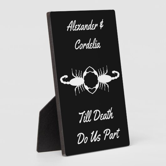 Gothic White Wedding Scorpions Custom Fotoplatte (Seite)