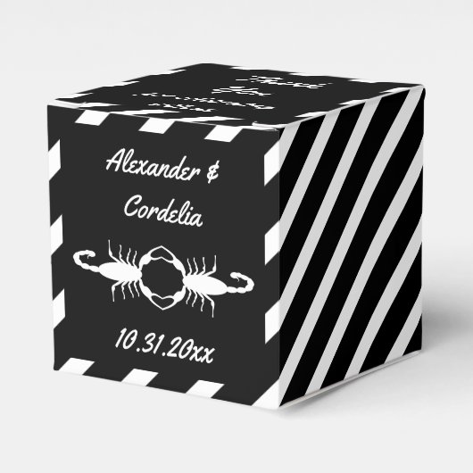 Gothic White Wedding Scorpions Custom Geschenkschachtel (Vorderseite)