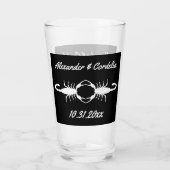 Gothic White Wedding Scorpions Custom Glas (Rückseite)