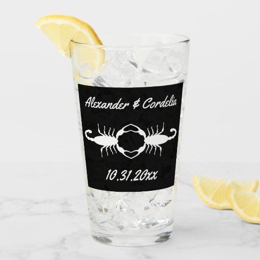 Gothic White Wedding Scorpions Custom Glas (Vorderseite Ice)