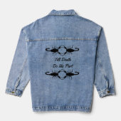 Gothic White Wedding Scorpions Custom Jeansjacke (Rückseite)