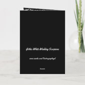 Gothic White Wedding Scorpions Custom Karte (Rückseite)