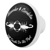 Gothic White Wedding Scorpions Custom Keramikknauf (Rechts)