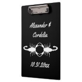 Gothic White Wedding Scorpions Custom Klemmbrett (Links)
