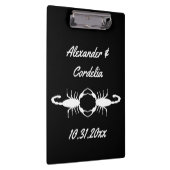 Gothic White Wedding Scorpions Custom Klemmbrett (Rechts)
