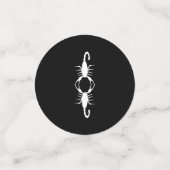 Gothic White Wedding Scorpions Custom Konfetti (Klein Vorderseite)