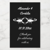 Gothic White Wedding Scorpions Custom Lebensmitteletikett (Einzelnes Label)