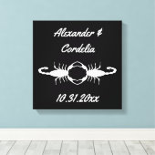 Gothic White Wedding Scorpions Custom Leinwanddruck (Insitu (Holzboden))
