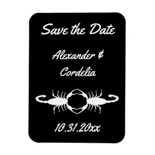 Gothic White Wedding Scorpions Custom Magnet
