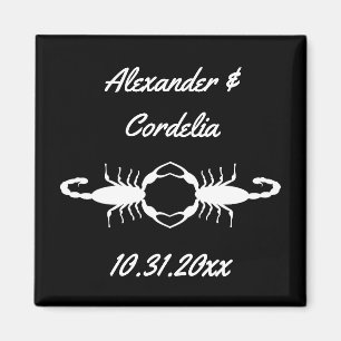 Gothic White Wedding Scorpions Custom Magnet