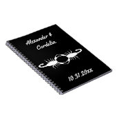 Gothic White Wedding Scorpions Custom Notizblock (Rechte Seite)