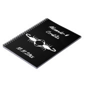 Gothic White Wedding Scorpions Custom Notizblock (Linke Seite)