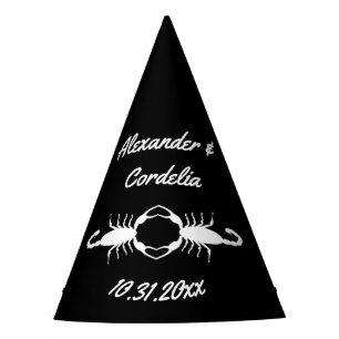 Gothic White Wedding Scorpions Custom Partyhütchen