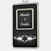Gothic White Wedding Scorpions Custom Rahmen-Ornament Silber (Links)