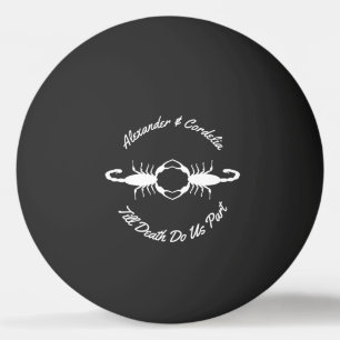 Gothic White Wedding Scorpions Custom Tischtennisball