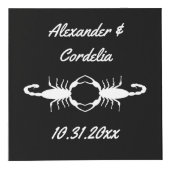 Gothic White Wedding Scorpions Custom Würfel (Vorderseite)