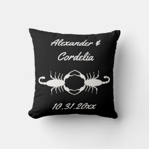 Gothic White Wedding Scorpions Maßanfertigung Kissen