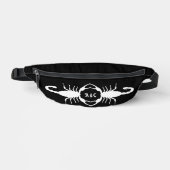 Gothic White Wedding Skorpions Custom Mit Monogram Bauchtasche (Vorderseite)
