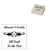 Gothic White Wedding Skorpions Custom Mit Monogram Gummistempel (Stempel)