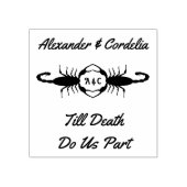 Gothic White Wedding Skorpions Custom Mit Monogram Gummistempel (Prägung)