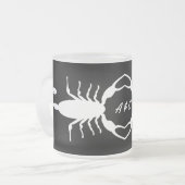 Gothic White Wedding Skorpions Custom Mit Monogram Mattglastasse (Vorderseite Links)