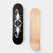 Gothic White Wedding Skorpions Custom Mit Monogram Skateboard (Vorderseite)
