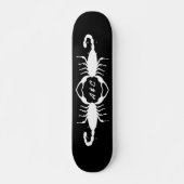 Gothic White Wedding Skorpions Custom Mit Monogram Skateboard (Vorne)