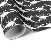 Gothic White Wedding Skorpions Gemustert Geschenkpapier (Rolleneckpunkt)