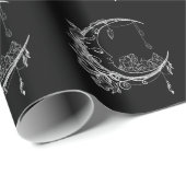 Gothic Wicca Crescent Goth Moon Geschenkpapier (Rolleneckpunkt)