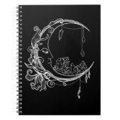 Gothic Wicca Crescent Goth Moon Notizblock (Vorderseite)