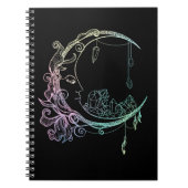 Gothic Wicca Crescent Pastel Goth Moon Notizblock (Vorderseite)