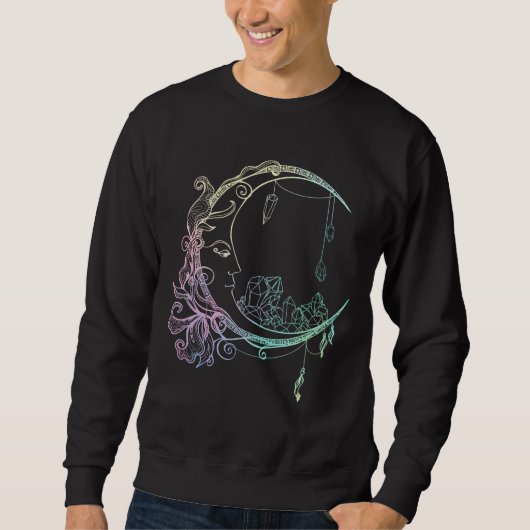 Gothic Wicca Crescent Pastel Goth Moon Sweatshirt (Vorderseite)