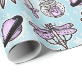 Gothic Wicca Gift Wrap, Dark Occult Wrapping Paper Geschenkpapier (Rolleneckpunkt)