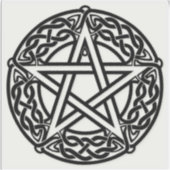 Gothic Wicca Pentagram Celtic Knot Vinyl Sticker (Vorderseite)