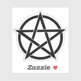 Gothic Wicca Pentagram Elegant Vinyl Cutout Aufkleber