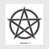 Gothic Wicca Pentagram Elegant Vinyl Sticker (Blatt)