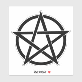 Gothic Wicca Pentagram Elegant Vinyl Sticker