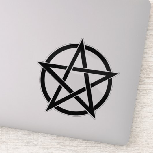 Gothic Wicca Pentagram Elegant Vinyl Sticker (Detail)