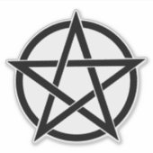 Gothic Wicca Pentagram Elegant Vinyl Sticker (Vorderseite)