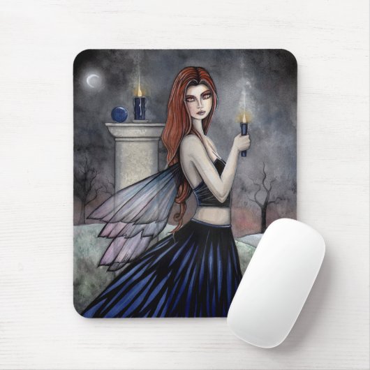 Gothic Wiccan Fairy Mousepad von Molly Harrison (Mit Mouse)